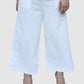 High Waisted Culotte Pant In White