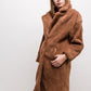 Teddy Faux Fur Oversized Coat - Chocolate Brown