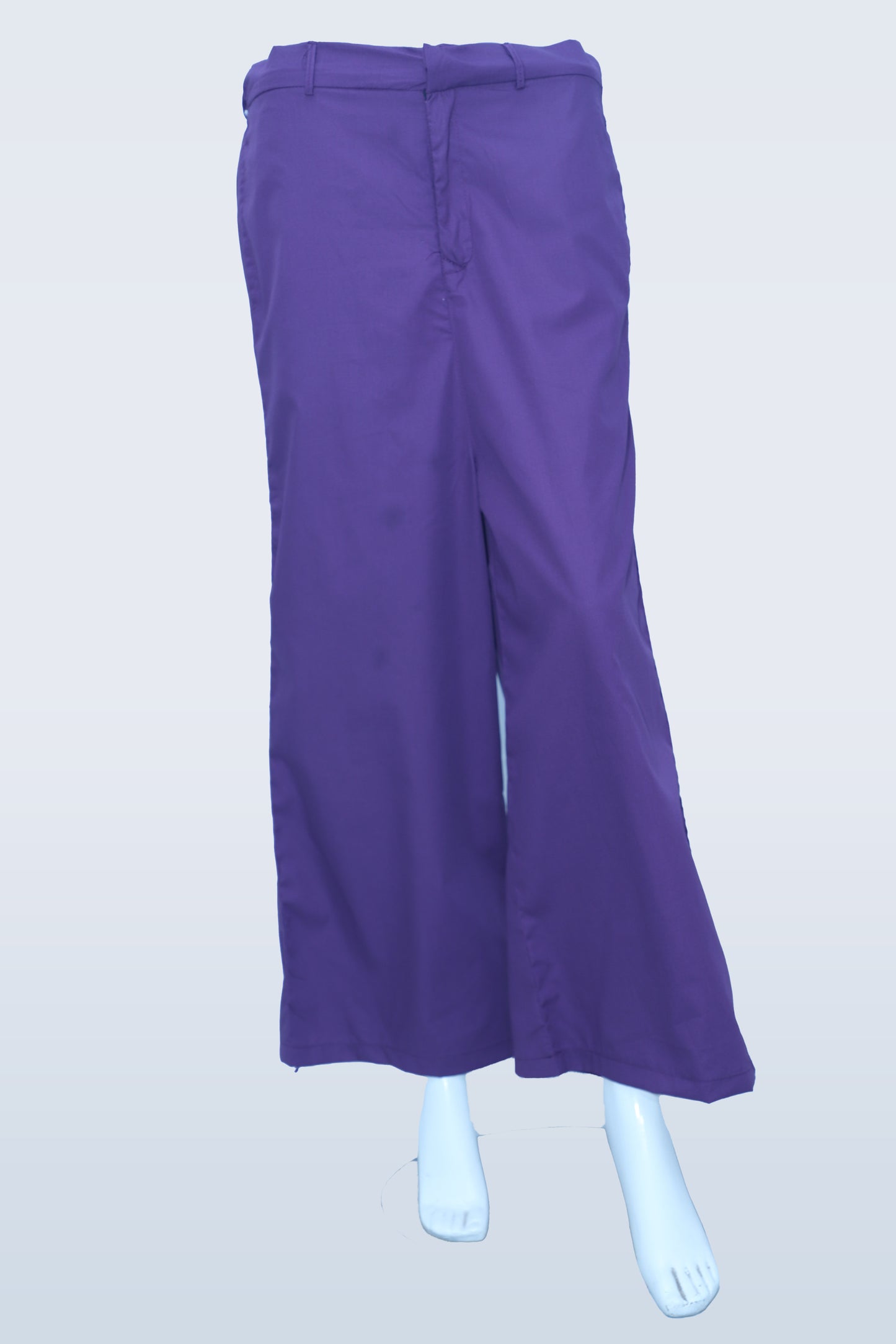 Collared Neck Top WIth High Waist Culotte-Purple
