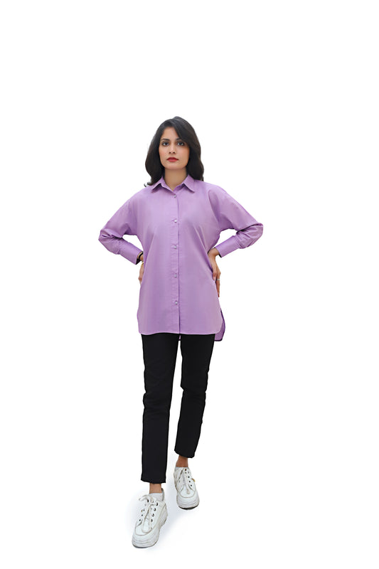 Oversized Shirt- Pastel Purple