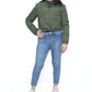 Cropped Puffer Jacket In Green