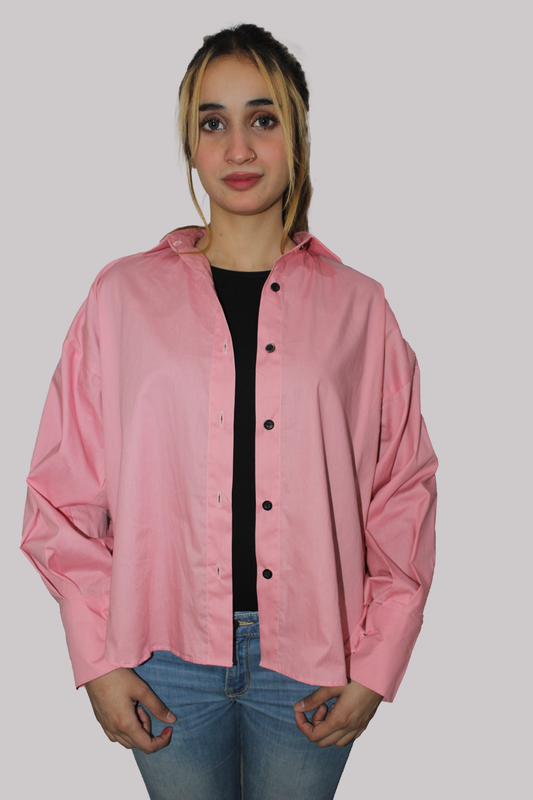 Oversized Shirt-Light Pink