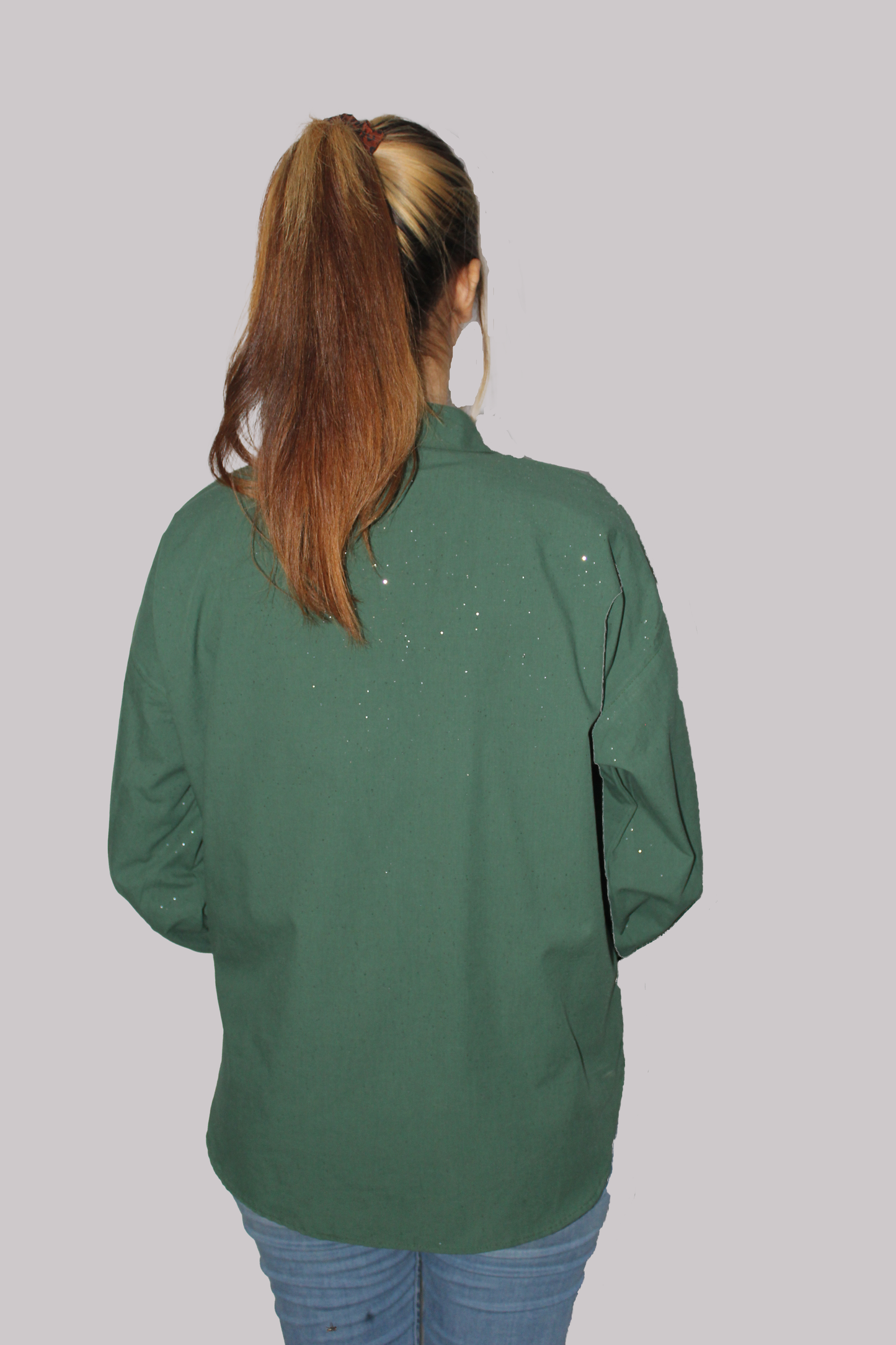 Oversized Shirt- Dark Green